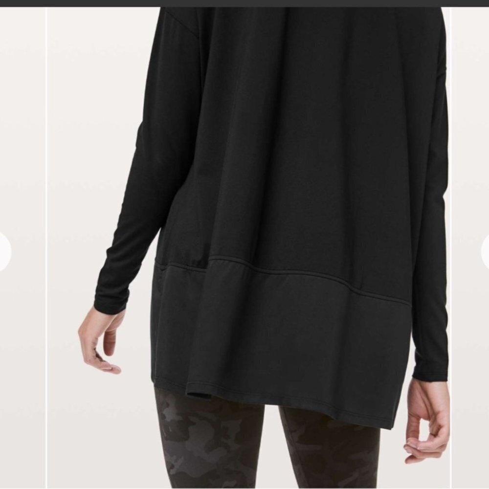 Lululemon Ease of Mind Long Sleeve Top Black - Picture 4 of 14